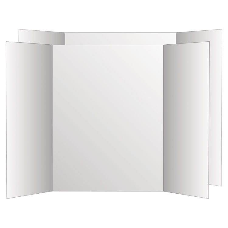 Two Cool Tri-Fold Poster Board, 36 x 48, White/White, 6/Carton