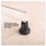 High Profile Bell Glides, Grip Ring Type B Stem, 2.19  x 2.31  Glide, Matte Black, 5/Set