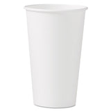Single-Sided Poly Paper Hot  Cups, 16 oz, White, 50 Sleeve, 20 Sleeves/Carton