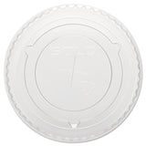 Straw-Slot Cold Cup Lids, Fits 10 oz Cups, Clear, 100 Pack, 25 Packs/Carton