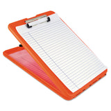 SlimMate Storage Clipboard, 0.5" Clip Capacity, Holds 8.5 x 11 Sheets, Hi-Vis Orange