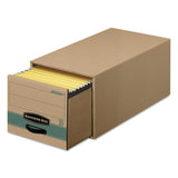 STOR/DRAWER STEEL PLUS Extra Space-Savings Storage Drawers, Legal Files, 16.75" x 25.5" x 11.5", Kraft/Green, 6/Carton