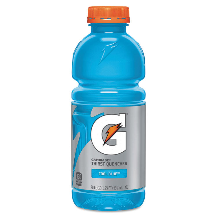 G-Series Perform 02 Thirst Quencher, Cool Blue, 20 oz Bottle, 24/Carton