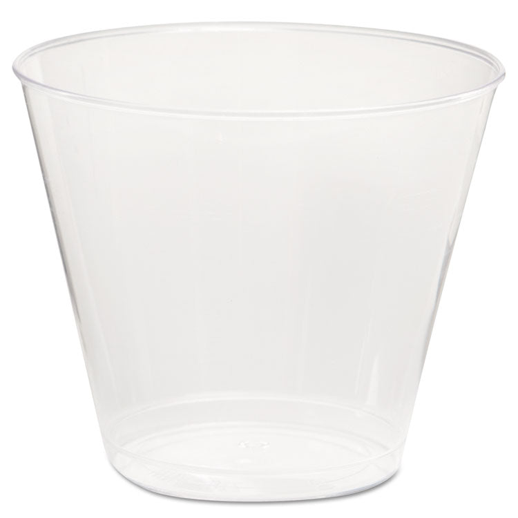 Comet Plastic Tumbler, 5 oz, Clear, Squat, 50/Pack, 20 Packs/Carton