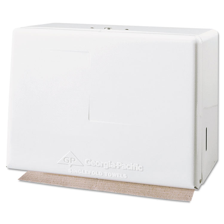 Space Saver Singlefold Towel Dispenser, Steel, 11.63 x 6.63 x 8.13, White