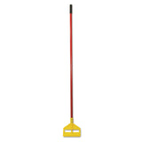Invader Fiberglass Side-Gate Wet-Mop Handle, 60", Red/Yellow
