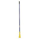 Gripper Fiberglass Mop Handle, 1" dia x 60", Blue/Yellow