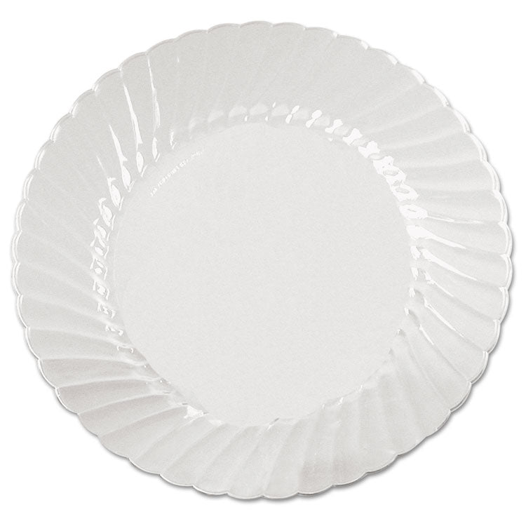 Classicware Plates, Plastic, 6" dia, Clear, 18/Bag, 10 Bags/Carton