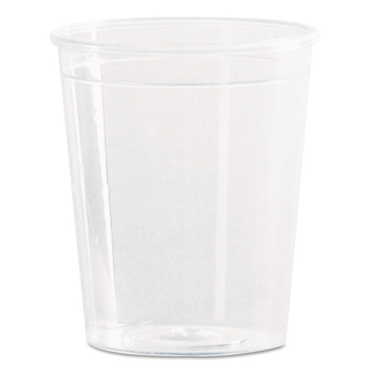 Comet Plastic Portion/Shot Glass, 2 oz, Clear, 50/Pack, 50 Packs/Carton