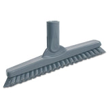 SmartColor Swivel Corner Brush, Black Polypropylene Bristles, 8.83" Brush, Gray Plastic Handle