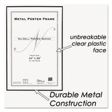 Metal Poster Frame, Plastic Face, 24 x 36, Black