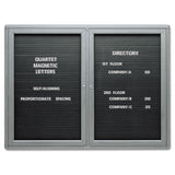 Enclosed Magnetic Directory, One Door, 48 x 36, Graphite Aluminum Frame