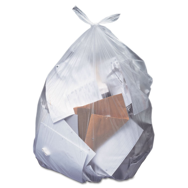 Linear Low-Density Can Liners, 45 gal, 1.5 mil, 40  x 46 , Clear, 100/Carton