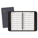 Telephone/Address Book, 4.78 x 8, Black Simulated Leather, 100 Sheets