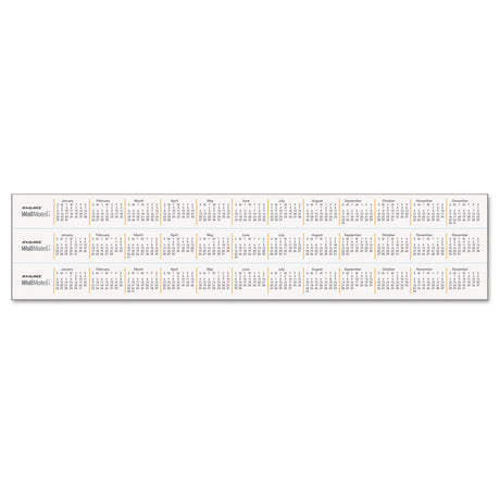 WallMates Self-Adhesive Dry Erase Monthly Planning Surfaces, 18 x 12, White/Gray/Orange Sheets, Undated