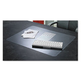 KrystalView Desk Pad with Antimicrobial Protection, Glossy Finish, 24 x 19, Clear