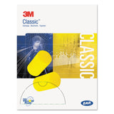 E-A-R Classic Small Earplugs in Pillow Paks, Cordless, PVC Foam, Yellow, 200 Pairs/Box