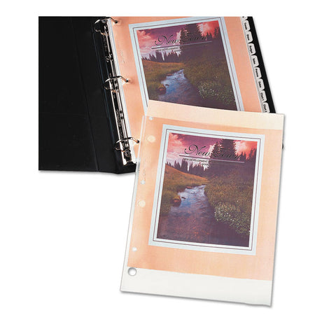 Top-Load Poly Three-Hole Sheet Protectors, Non-Glare, Letter, 50/Box