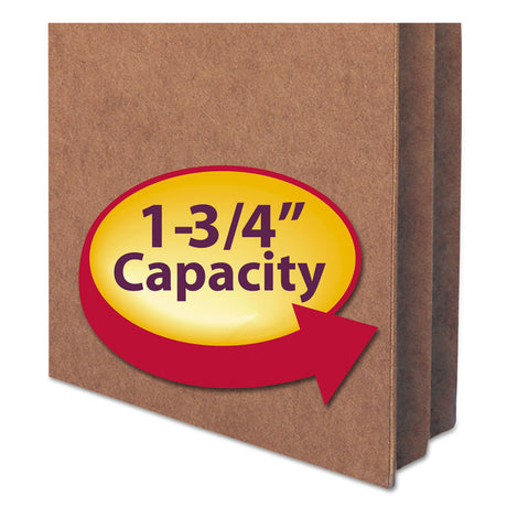 Redrope Drop Front File Pockets, 1.75" Expansion, Legal Size, Redrope, 25/Box