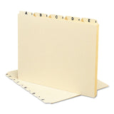Alphabetic Top Tab Indexed File Guide Set, 1/5-Cut Top Tab, A to Z, 8.5 x 11, Manila, 25/Set