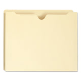 100% Recycled Top Tab File Jackets, Straight Tab, Letter Size, Manila, 50/Box