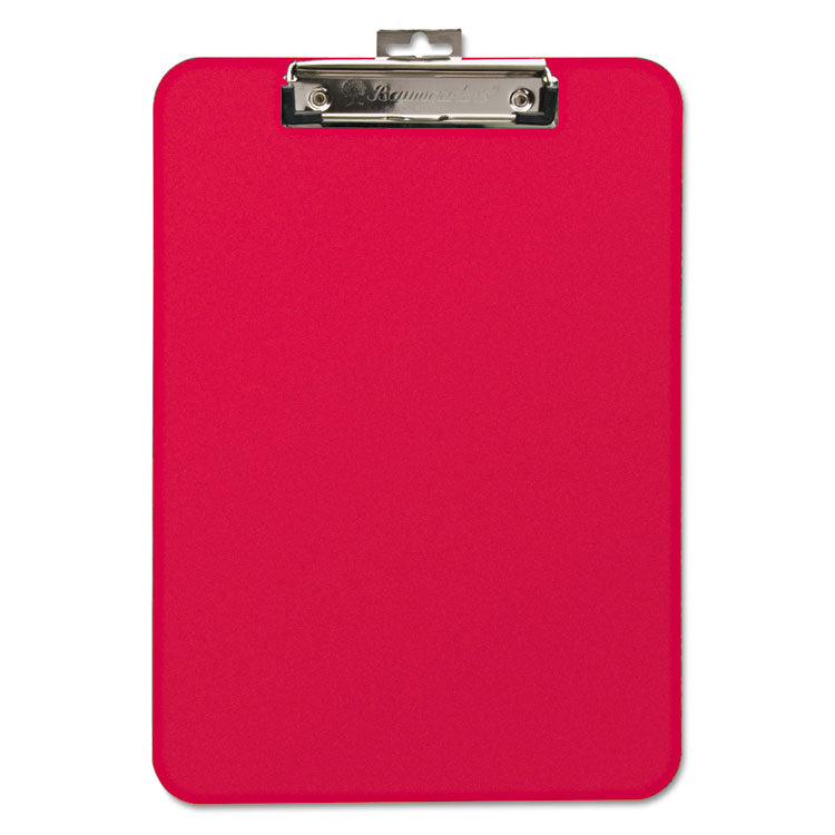 Unbreakable Recycled Clipboard, 0.25" Clip Capacity, Holds 8.5 x 11 Sheets, Red