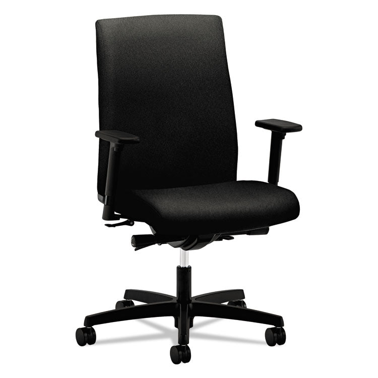 Ignition Series Mid-Back Work Chair, Supports Up to 300 lb, 17" to 22" Seat Height, Black