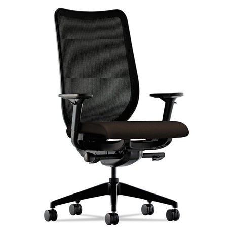 Nucleus Series Work Chair, ilira-Stretch M4 Back, Supports 300 lb, 17  to 21.5  Seat Height, Espresso Seat, Black Back/Base