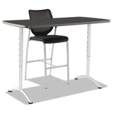ARC Adjustable-Height Table, Rectangular, 60  x 30  x 30  to 42 , Graphite/Silver