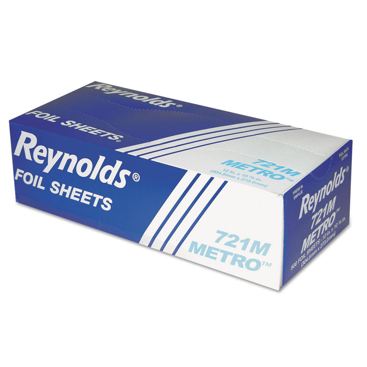 Metro Pop-Up Aluminum Foil Sheets, 10.75 x 12, 500 Sheets/Box, 6 Boxes/Carton