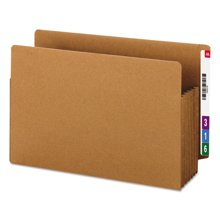 Heavy-Duty Redrope End Tab TUFF Pockets, 5.25" Expansion, Legal Size, Redrope, 10/Box
