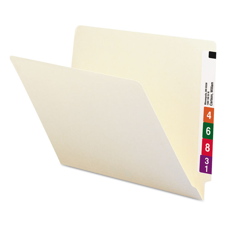 Heavyweight Manila End Tab Folders, 9.5" High Front, Straight 1-Ply Tabs, Letter Size, 0.75" Expansion, Manila, 100/Box