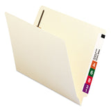 Recycled Manila End Tab Fastener Folders, 0.75" Expansion, 2 Fasteners, Letter Size, Manila Exterior, 50/Box