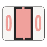 Numerical End Tab File Folder Labels, 0, 1 x 1.25, White, 500/Roll
