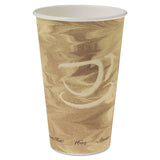 Mistique Hot Paper Cups, 16 oz, Brown, 50/Sleeve, 20 Sleeves/Carton