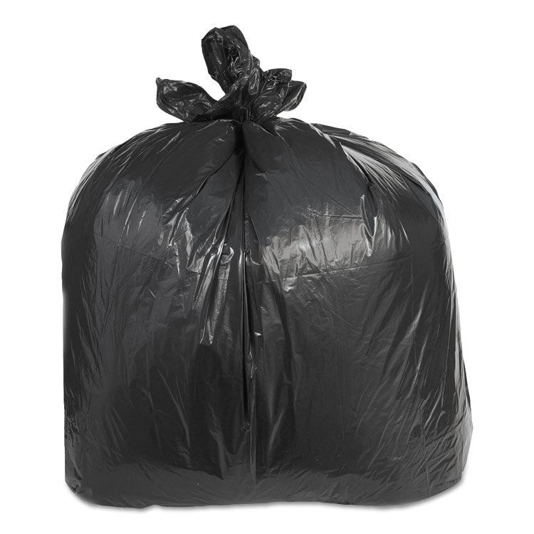 Low-Density Can Liners, 60 gal, 2.4 mil, 38  x 58 , Black, Flat Pack, 100/Carton