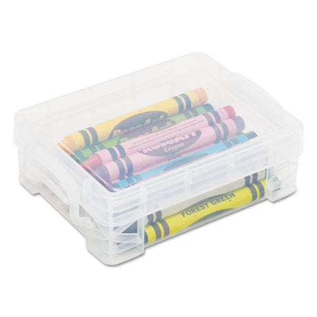 Super Stacker Crayon Box, Plastic, 4.75 x 3.5 x 1.6, Clear