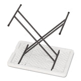 IndestrucTable Classic Personal Folding Table, 30" x 20" x 25" to 28", Platinum/Gray