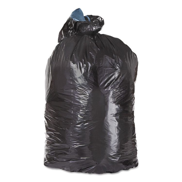 Low-Density Can Liners, 45 gal, 1.6 mil, 23  x 46 , Black, Flat Pack, 100/Carton