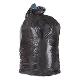 Low-Density Can Liners, 10 gal, 1 mil, 24  x 23 , Black, Flat Pack, 500/Carton