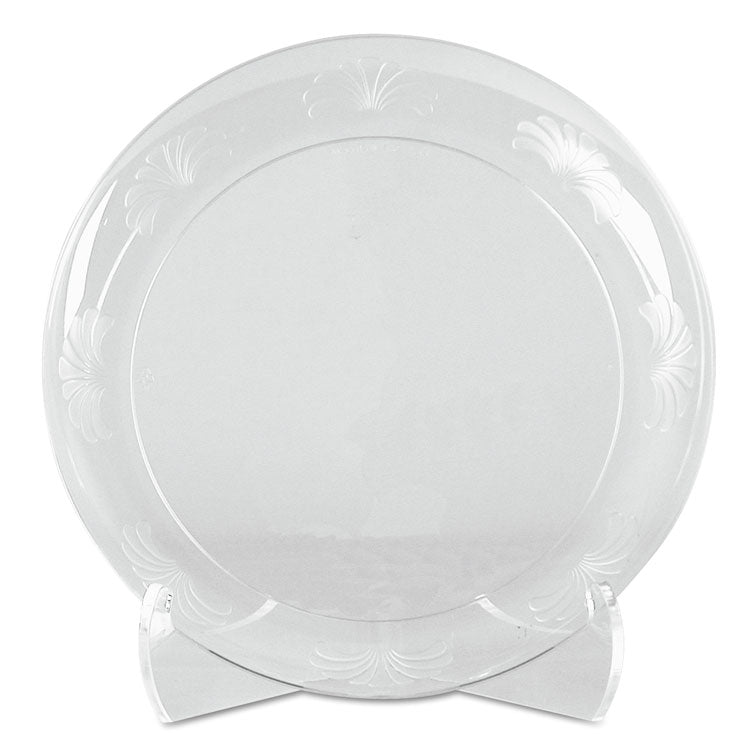 Designerware Plates, Plastic, 6" dia, Clear, 18/Pack, 10 Packs/Carton