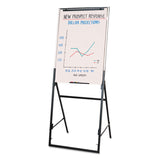 Futura Dry Erase Presentation Easel, 26 x 35, White Surface, Black Steel Frame