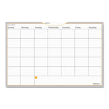 WallMates Self-Adhesive Dry Erase Monthly Planning Surfaces, 36 x 24, White/Gray/Orange Sheets, Undated