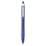 RexGrip BeGreen Ballpoint Pen, Retractable, Medium 1 mm, Blue Ink, Translucent Blue Barrel, Dozen