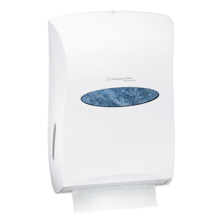 Universal Towel Dispenser, 13.31 x 5.85 x 18.85, Pearl White