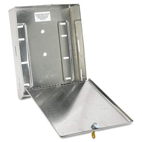 Surface-Mounted Paper Towel Dispenser, 10.75 x 4 x 14, Stainless Steel