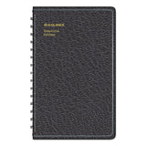 Telephone/Address Book, 4.78 x 8, Black Simulated Leather, 100 Sheets