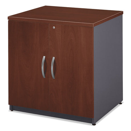 Series C Collection 30W Storage Cabinet, Graphite Gray/Hansen Cherry