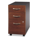 Series C Mobile Pedestal File, Left/Right, 3-Drawers: Box/Box/File, Legal/Letter/A4/A5, Cherry/Gray, 15.75" x 20.25" x 27.88"