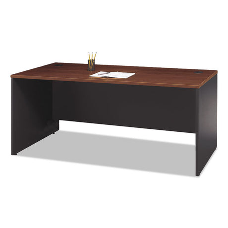 Series C Collection Desk Shell, 71.13" x 29.38" x 29.88", Hansen Cherry/Graphite Gray